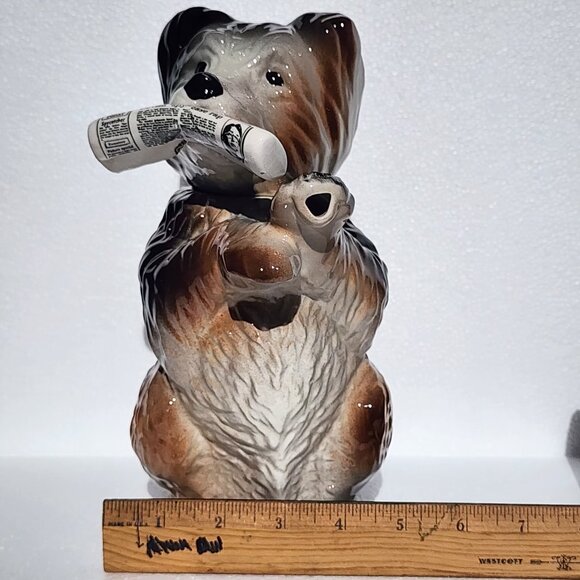 Rare-Vtg 1987--Paul Cardew-South West Ceramics-Terrier Dog with Newspaper Teapot - Picture 16 of 16
